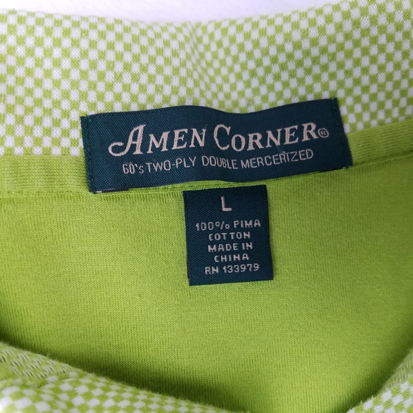 Amen Corner Masters Green Golf Polo Large - Picture 4 of 6